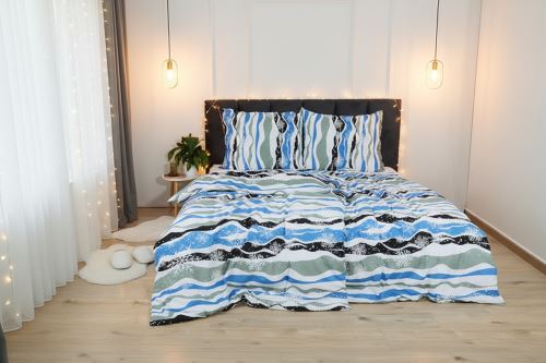 Bavlněné povlečení BASIC 4dílné LASTA modré