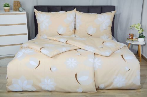 Bavlněné povlečení PLUS 4dílné SUMA béžové