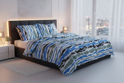 Bavlněné povlečení BASIC prodloužené LASTA modré