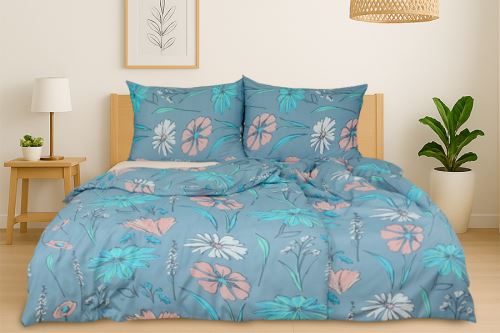 Bavlněné povlečení PLUS IZA modré