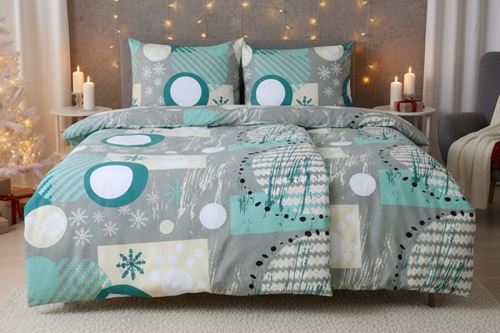 Zimní Povlečení mikrosatén VICONA mint