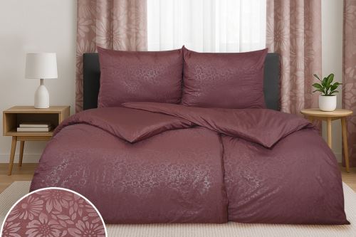 Povlečení DAMAŠEK mikro PALSA vínové