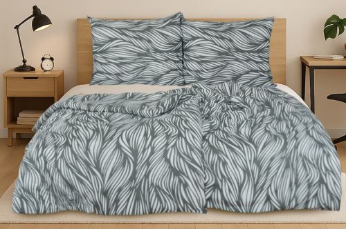 Bavlněné povlečení PLUS 4dílné BONITA šedé