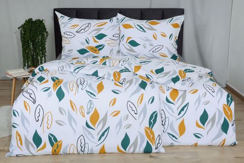 Jarní Povlečení mikrosatén REZILA bílé