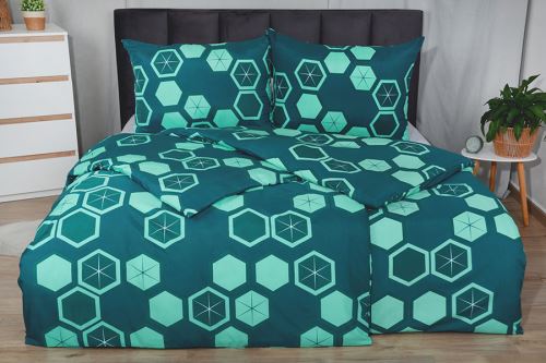 Jarní Povlečení mikrosatén VINKA tyrkysové