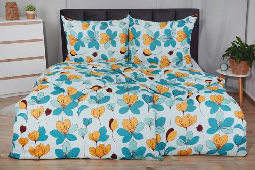 Krepové povlečení mikro BASIC GOLA tyrkysové