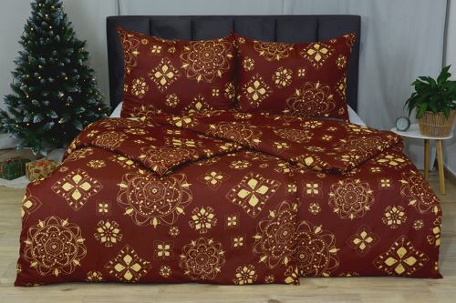 Krepové povlečení mikro BASIC prodloužené ZIRA hnědé