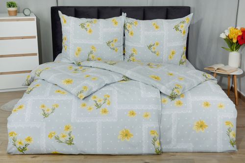 Krepové povlečení FORA šedé