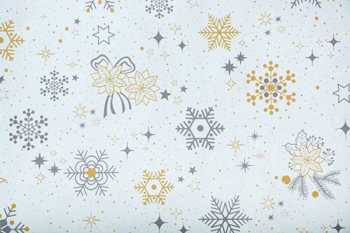 PVC ubrus VÁNOČNÍ KOUZLO zlatý