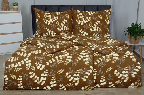 Povlečení mikrosatén 4dílné VISA hnědé