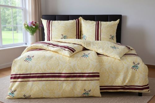 Jarní Bavlněné povlečení BASIC LAGIRI vínové