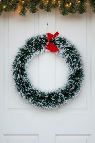 Věnec VÁNOČNÍ s mašlí závěsný