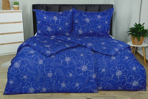 Povlečení mikrosatén MERA modré