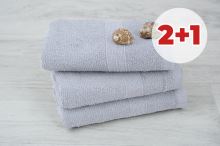 Set 2 ručníků EKONOM světle šedý + ručník ZDARMA