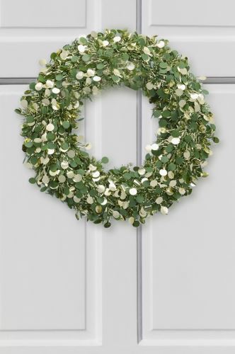 Věnec VÁNOČNÍ zlatý závěsný