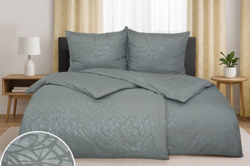 Povlečení DAMAŠEK mikro MUSA šedé