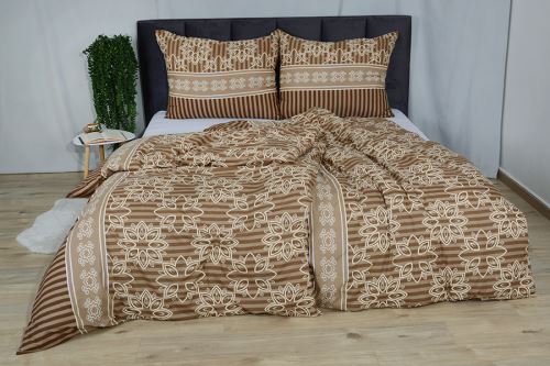 Povlečení mikrosatén 4dílné KATORA hnědé