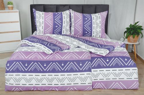 Krepové povlečení PLUS prodloužené KOMA fialové
