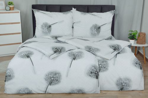 Krepové povlečení BASIC prodloužené DUVA šedé