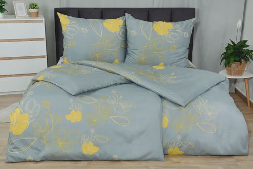 Krepové povlečení PLUS prodloužené TIMEA žluté