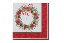 Vánoční ubrousky třívrstvé VĚNEC