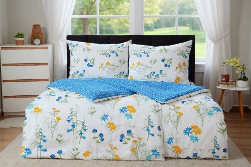 Bavlněné povlečení PLUS KETA modré