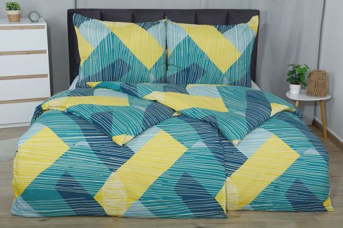 Krepové povlečení z mikrovlákna ZERINA petrolejové