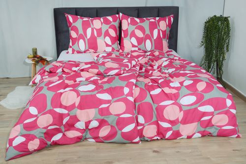 Jarní Bavlněné povlečení PLUS RINGA malinové