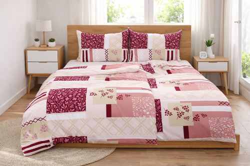 Povlečení mikrosatén ORNY starorůžové