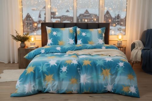 Povlečení mikrosatén 4dílné LASTRA tyrkysové