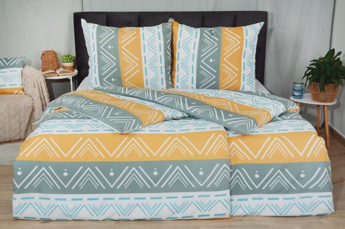 Jarní Bavlněné povlečení PLUS KOMA okrové