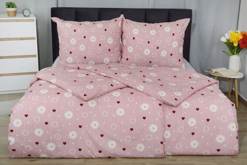 Krepové povlečení TUSA starorůžové