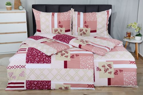 Povlečení mikrosatén 4dílné ORNY starorůžové