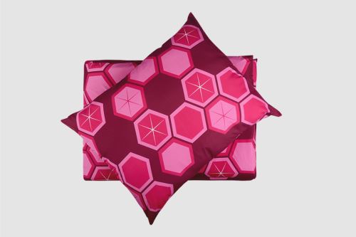 Povlečení mikrosatén prodloužené VINKA vínové