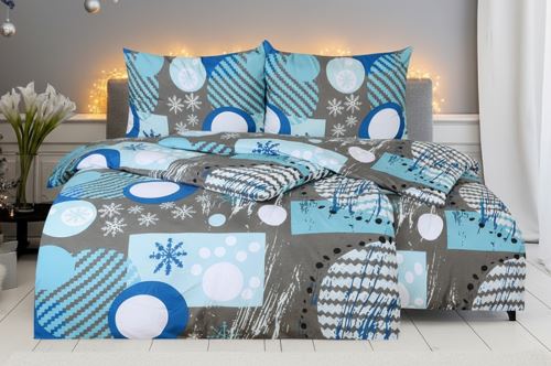 Povlečení mikrosatén 4dílné VICONA modré