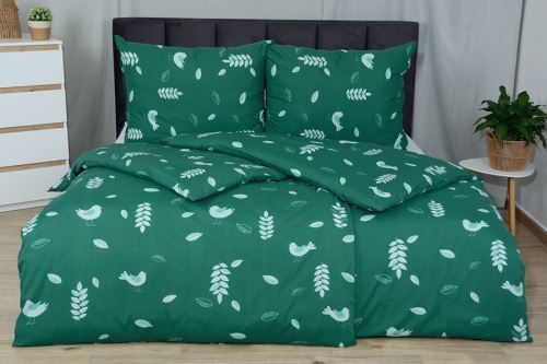 Krepové povlečení PLUS prodloužené MADARA zelené