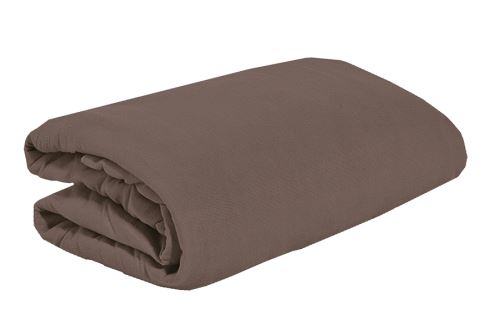Prodloužené jersey prostěradlo EKONOM 200x220 cm hnědé