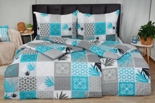 Bavlněné povlečení PLUS 4dílné NIKA petrolejové