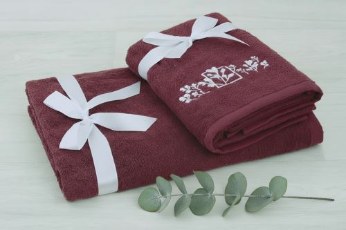 Set ručníku a osušky LIPTO vínový