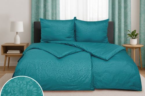 Povlečení DAMAŠEK mikro PALSA petrolejové