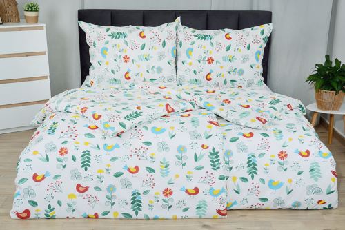 Krepové povlečení PLUS prodloužené MADARA bílé