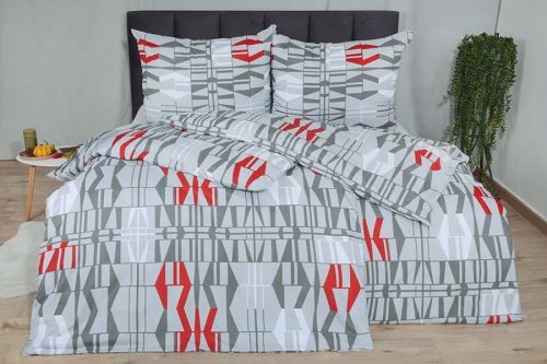 Jarní Povlečení mikrosatén MENTO červené