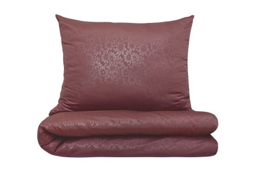 Povlečení DAMAŠEK mikro prodloužené PALSA vínové