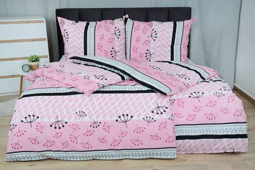 Krepové povlečení PLUS prodloužené MOLEDA růžové