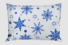 Zimní Bavlněné povlečení PREMIUM FLAKA modré (2)