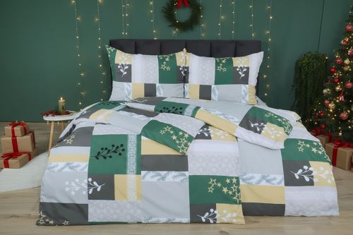 Povlečení mikrosatén 4dílné PASKA zelené
