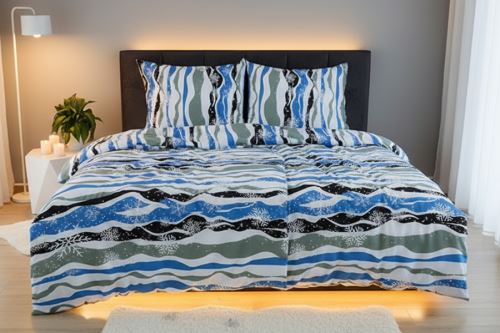 Vánoční Bavlněné povlečení BASIC LASTA modré