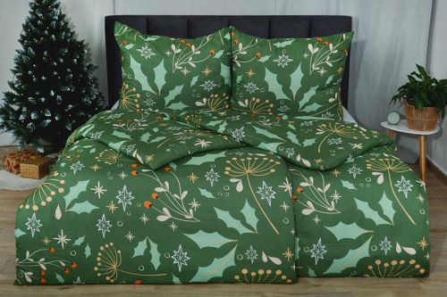 Vánoční Povlečení mikro BASIC TOUTA zelené