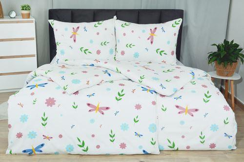 Krepové povlečení PLUS prodloužené ANEMA bílé