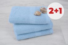 Set 2 ručníků EKONOM světle modrý+ ručník ZDARMA